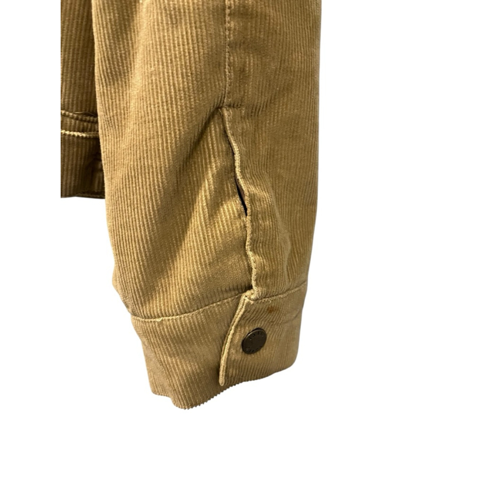 Vintage 90's Tan Sherpa Lined Corduroy Trucket Jacket Size Large Women's Casual - Picture 7 of 10